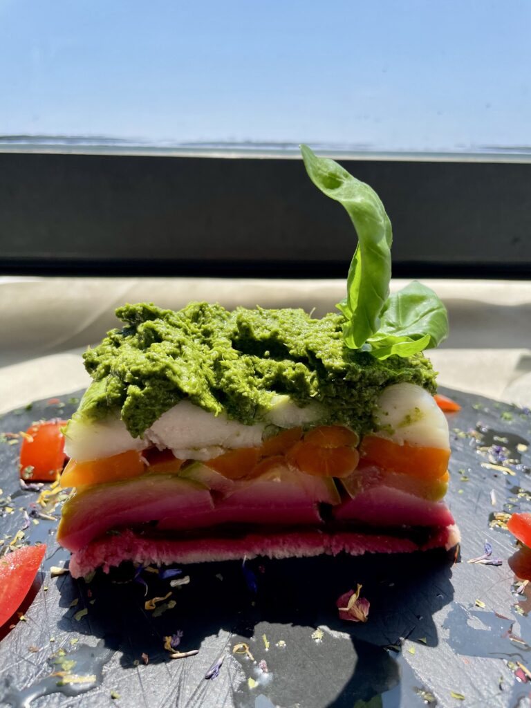 Tasty cappon magro from a seaside restaurant in Genova Nervi